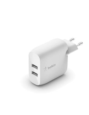 Belkin 24 W Laddare, Vit, 3.7 x 13.1 x 10.1 cm