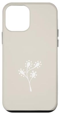 Minimalistic Abstract Leaves Pattern Botanical Leaf Case for iPhone 12 mini