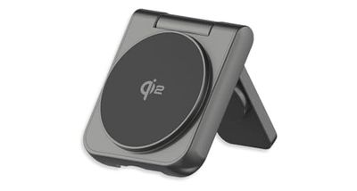LMP Twist 2-in-1, MagSafe-compatibele Qi2, draadloze laadpad, inclusief voeding en kabel, inklapbaar, ideaal voor op reis, zwart