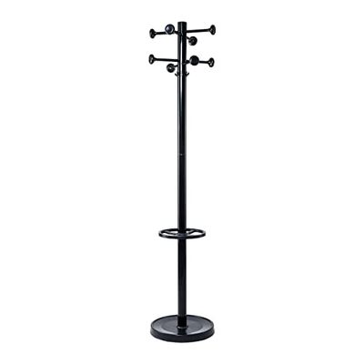 MAUL Porte Manteau MAULgrando | Vestiaire en Acier avec 16 Crochets | Porte Manteau sur Pied Moderne et Robuste pour Le Bureau et la galerie | pour accrocher Veste et Manteau | Noir