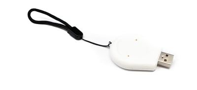 System-S USB 2.0 adapter, laddningsstation för Honor Watch GS4, smartklockkabel i vitt