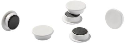 Durable 475202 Magnets in Industrial Packaging 21 mm 210 p - White (Pack of 20)