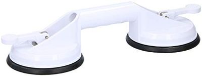 VivaMore Handgreep voor Evenwicht - Eenvoudig bevestigen met Zuignappen - Voor Ouderen en Mindervaliden - Geschikt voor Badkamer en Toilet, 33 x 12,5 x 7,5 centimeter, wit
