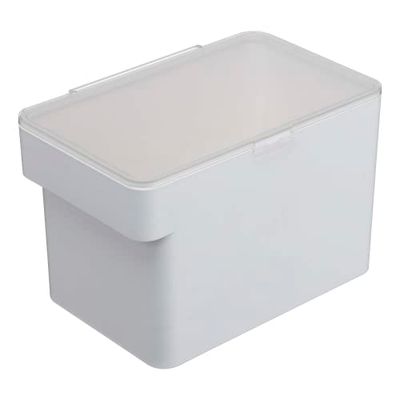 YAMAZAKI 5611 TOWER Pet Food Container (3,5 kg), white, ABS Resin/Silicone, 30 x 19.7 x 19.2 cm