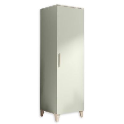 Stella Trading Prizzi Kledingkast voor babykamer, in pastelgroen-/urum-look, veelzijdige draaideurkast met veel opbergruimte, 60 x 200 x 55 cm (b x h x d)