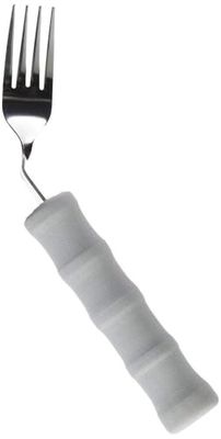 Homecraft Lightweight Foam Handled Cutlery - Angled, Fork, Left, (Eligible for VAT relief in the UK) Fork for Limited Wrist Movement, Independent Self-Feeding Utensil for Arthritis, Elderly, Disabled
