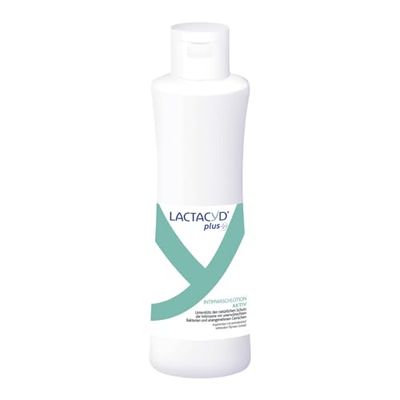 Lactacyd® Plus Aktiv Lotion nettoyante intime – Avec pH adapté, acide lactique naturel L et extrait de thym – Soutien de la barrière protectrice de la zone intime – Testé et confirmé cliniquement –