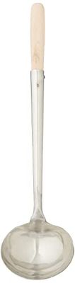 JADE TEMPLE Concha de Wok com cabo de madeira, redondo, L 46 cm, metal, prata, 6 x 19 x 55 cm