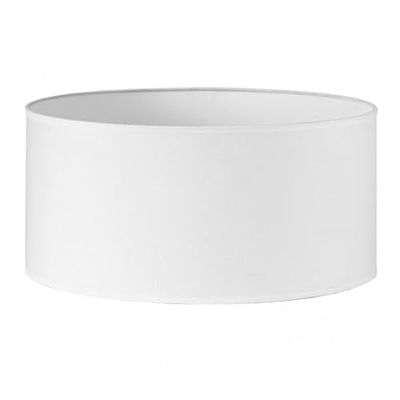 Abat-jour cylindrique blanc 60 x 60 x 30 cm, tissu popeline, idéal pour décorer des lampes et apporter du style aux espaces intérieurs.