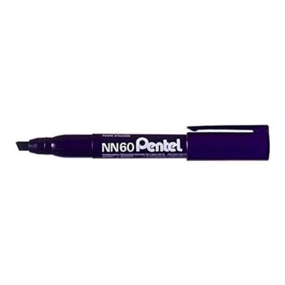 Pentel Permanent Marker, Chisel tip, 5.8mm tip, Black Ink, 1 pack of 12 markers