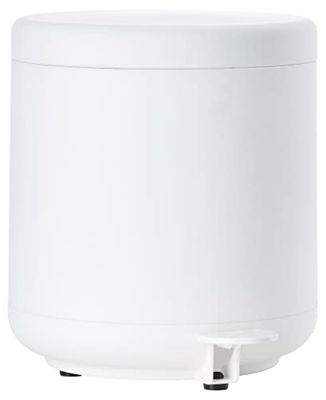 ZONE DENMARK Ume poubelle de salle de bain, poubelle cosmétique, poubelle à pédale avec couvercle pour la salle de bain, avec seau intérieur amovible et Soft-Close, diam. 19,5 cm, hauteur 22 cm