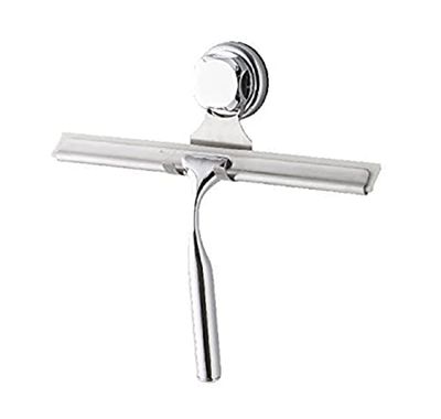 Compactor BESTLOCK Bath Spatola per Doccia Raschietto con Ventosa Ultra-Resistente, 25.4x5.5x23.5 cm, Cromo