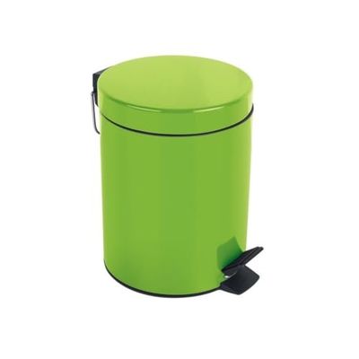 Spirella Poubelle 3 ou 5 litres Métal Sydney avec récipient intérieur en Plastique récyclé Salle de Bains Poubelle à pédale Boîte à ordures Vert