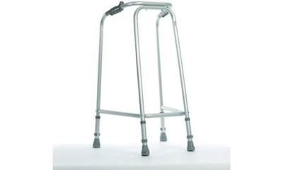 NRS Healthcare Aluminium Lightweight Ultra Narrow Height Adjustable (840-915mm) Coopers Walking Frame - Tall (Eligible for VAT Relief in The UK)