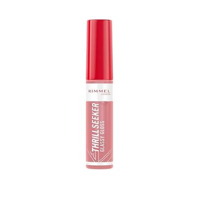 Rimmel Thrill Seeker Glassy Gloss, Sprinkled Sugar, Gloss, Fuktgivande, Friska utseende Läppar, Sprid applikator, Homogen applicering, Vegansk formel, 10 ml