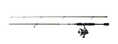 Mitchell Tanager Camo II Spin Combo, hengel en haspel combo, draaiende combo's, ideaal voor beginners of incidentele vissers, roofdiervissen, snoekbaars/snoekbaars/snoekbaars, uniseks, groene camo,