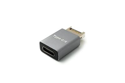 System-S Adaptateur USB 3.1 Type E mâle vers Type C Femelle - Gris
