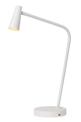 LUCIDE STIRLING – Lampada da tavolo ricaricabile – Batteria – LED 3 StepDim – 1 x 3 W 2700 K – Bianco