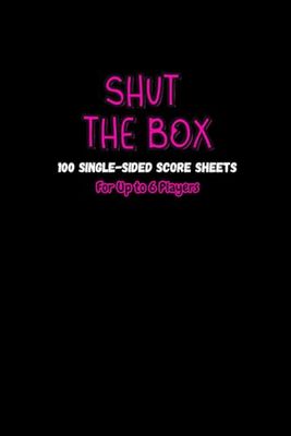 Shut the Box Master Score Pad: 6-Player Edition