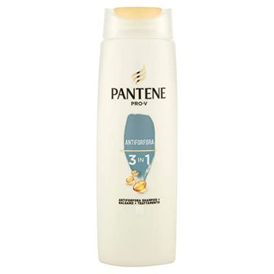 Pantene Pro-V Anticaspa 3 en 1 Champú Acondicionador y Tratamiento para el Cabello 100% Fuerte y Cute Limpia, 225 ml