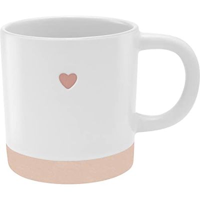 GRUSS & CO Tasse avec cœur gravé | Grès 40 cl multicolore | Cadeau d'amour | 48430