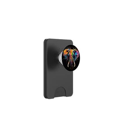 Elefante colorato PopSockets PopWallet per MagSafe