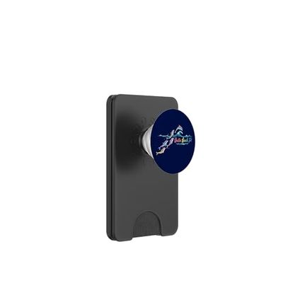 Destin Beach Florida Playa colorida para amantes de los delfines PopSockets PopWallet para MagSafe