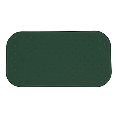 MSV Premium Shower Mat Bath Mat Antibacterial Non-Slip with Suction Cups Dark Green Scented of Roses Approx. 36 x 97 cm Washable at 60 °C