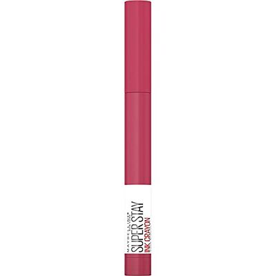 Maybelline Rossetto Matita Superstay Ink Crayon, Colore Matte A Lunga Tenuta, 80 Run The World, 1 Unità, Confezione Da 1