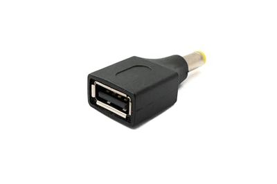 System-S Adattatore DC 20 V 5,5 x 2,5 maschio a USB 2.0, cavo nero