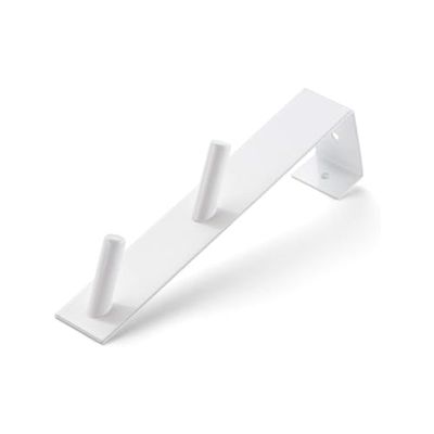 Avilia Gancio a Porta per Accappatoi, Asciugamani e Stracci da Cucina con 2 Ganci - Multifunzione, in Plastica, Bianco, 6.5x8x6cm