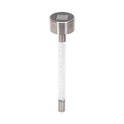 Lumière Solaire LED d'ambiance RVB pour pelouse, Acier Inoxydable, avec Bulles ; idéale pour décorer l'extérieur et créer des atmosphères agréables.