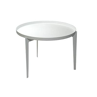 COVO® Mesa Illusion, Acero Inoxidable, Color Blanco, 45 x 36 cm