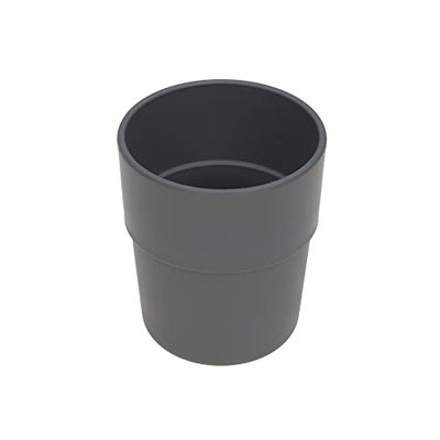 LÄSSIG Kinderbeker, drinkbeker, beker, kinderservies, zonder melamine, BPA-vrij, voor vaatwasser en magnetron/mok, effen antraciet