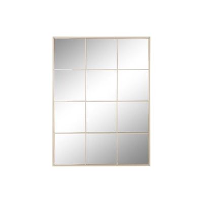 ESPEJO HIERRO CRISTAL 90X1X120 VENTANA BEIGE