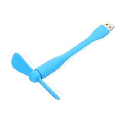 Omega – Draagbare Flexibele USB Mini Ventilator – Blauw