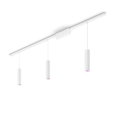 Philips Hue White and Color Ambiance, Perifo, Kit di Illuminazione a Binario, Kit con 3 Lampade a Sospensione, 17W, Bianco