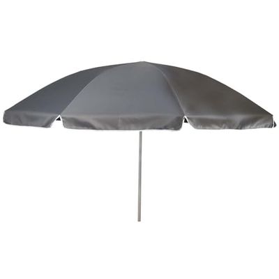 No Label 7267247 Parasole 200 cm, Colore: Grigio
