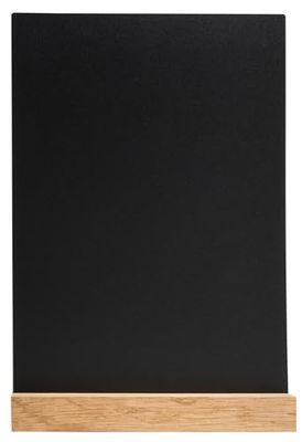 Exacompta - Rif. 84240D - 1 supporto verticale con base in legno A4, lavagna da tavolo, per bar, ristorante, foodtruck, 21 x 5,2 x 29,7 cm, colore: nero