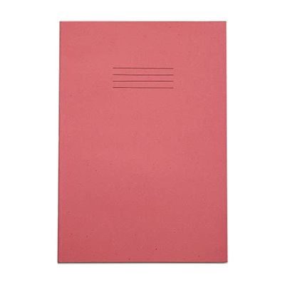 RHINO Briefpapier Oefenboek | A4 | 64 pagina's | 8 mm bekleed met marge | roze | schoolboeken | pak van 10