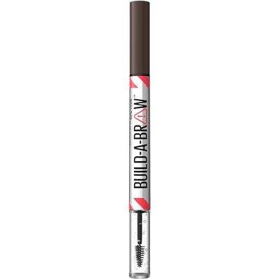 L'Oréal Maybelline New York Build-A-Brow 2-en-1 con Rotulador preciso y Gel Fijador de cejas, Tono: 260 Deep Brown