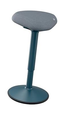 Leitz Ergo Active Sta Kruk met Uniek kussen met Dual Density Foam, In Hoogte Verstelbaar van 57 naar 82cm, 100% Post Consumer Gerecycled Zitvlak, Draagkracht tot 110kg, Ergo, Donkergrijs, 65450089