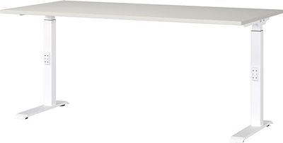 Germania Escritorio 7911-642, en Gris Claro y Blanco, con Altura Media, 160 x 91 x 80 cm (Ancho x Alto x Profundidad)