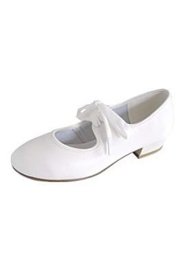 Roch Valley - Zapatos de tacón bajo para mujer, Blanco, 27.5 EU