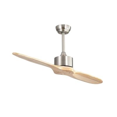 Eden pulse Nikkelventilator, 2 vleugels, beuken, zonder licht, 5 snelheden, afstandsbediening, 35/47 x 132 x 132 cm