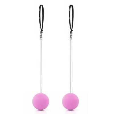 Play Juggling - Par de Prácticas de Malabares POI - 70 mm - Violeta Pastel