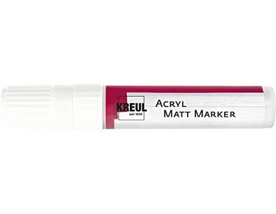 KREUL 46211 - Matte acrylmarker XXL, met spievormige punt ca. 15 mm, wit, mat, permanente acrylverf op waterbasis, voor puristische elementen