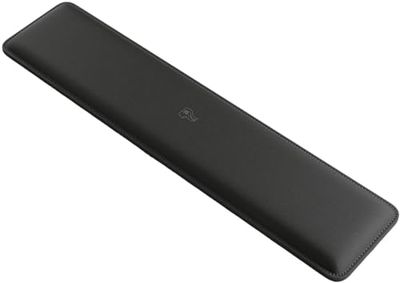 Glorious Gaming Padded Keyboard Wrist Rest (Full Size, 17mm Thick) - Anti-Fray Stitched Edges, Smooth Cloth Surface, Anti-Slip Rubber Base, Medium Firmness, 440 x 100 x 17mm - Black-Stealth