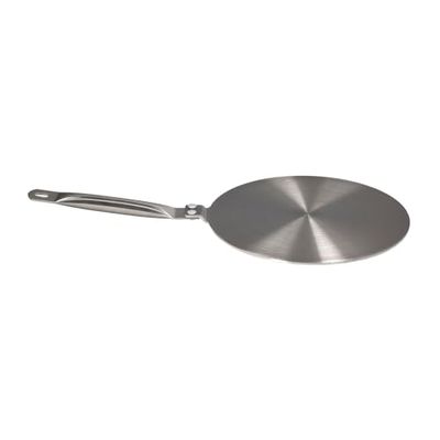 Adaptateur à induction pour vitrocéramique, diamètre de 19,5 cm, 3 couches, acier inoxydable et aluminium, robuste et efficace.