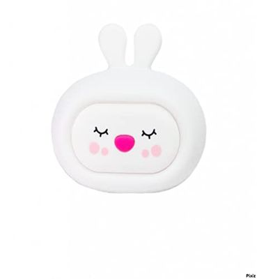 InnoGIO GIOsleepy Bunny, Luz Nocturna Musical Infantil en Forma de Conejo, Silicona Suave, 8 Colores Alternados, Relajantes Melodías Blancas, Cable de Carga Micro-USB